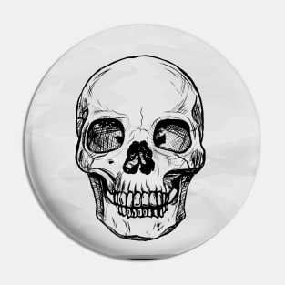 Skull on paper design Pin