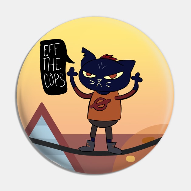 Night in the Woods "Eff the Cops" Pin by daynamayday