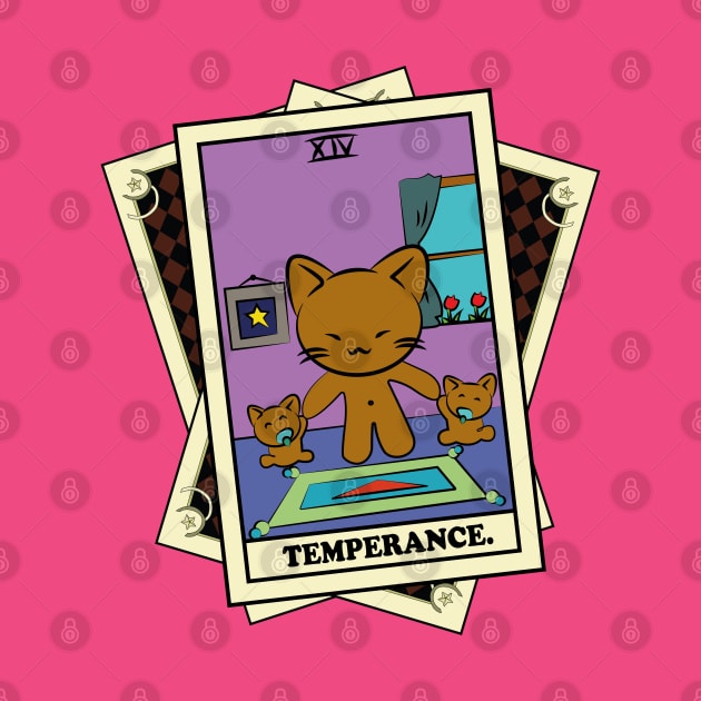 TAROT CARDS DECK | TEMPERANCE. | FORTUNE CAT by Byntar