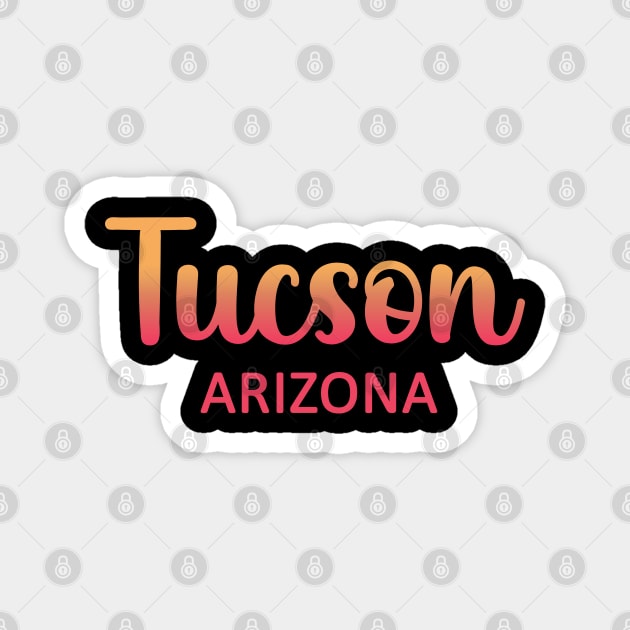 Tucson Arizona map  Arizona tourism Tucson AZ Magnet by BoogieCreates