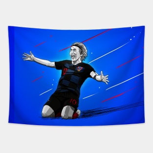 Luka Modric - Croatia 2018 World Cup Football Artwork Tapestry