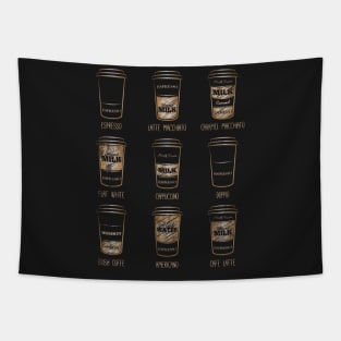 Coffee drinks shirt - I love coffee caffeeine - barista gifts - barista shirt Tapestry