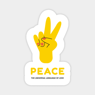 Peace: The Universal Language of Love Magnet