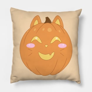 Happy Cat Pumpkin Pillow