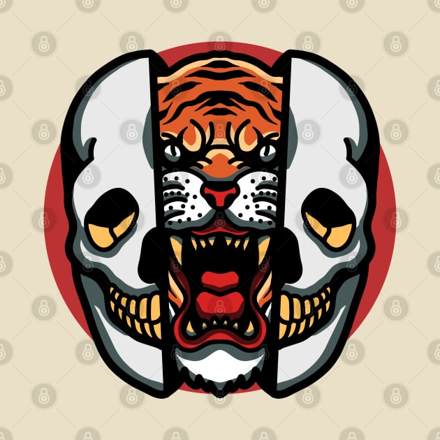 tiger in skull by donipacoceng