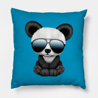 Cute Baby Panda Wearing Sunglasses Pillow