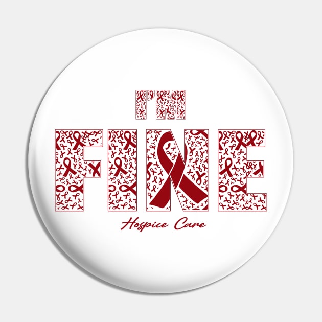 Hospice Care Awareness Fine Ribbons - In This Family We Fight Together Pin by BoongMie