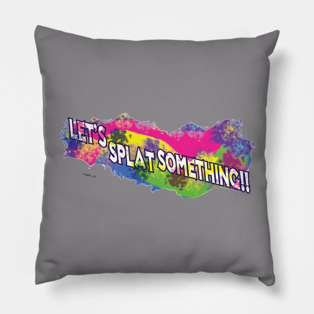 Let's Splat Something Pillow by ladyshiro42