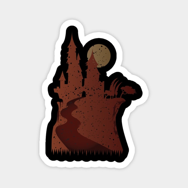 A castle on a rock Magnet by mypointink