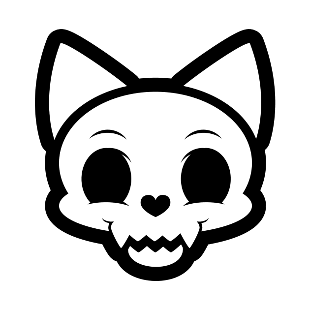 Skull Kitty - White by Anrego