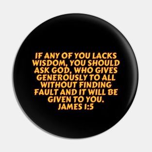 Bible Verse James 1:5 Pin