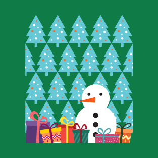 Snowman and chistmas celebration T-Shirt