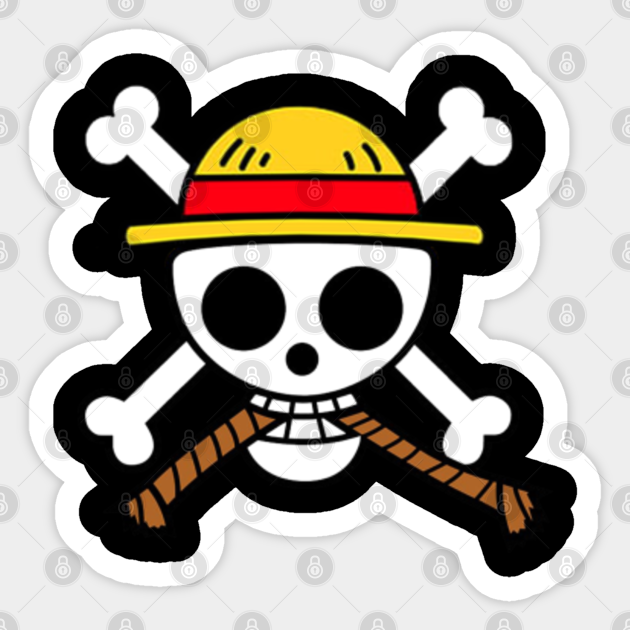 One Piece Logo One Piece Sticker Teepublic