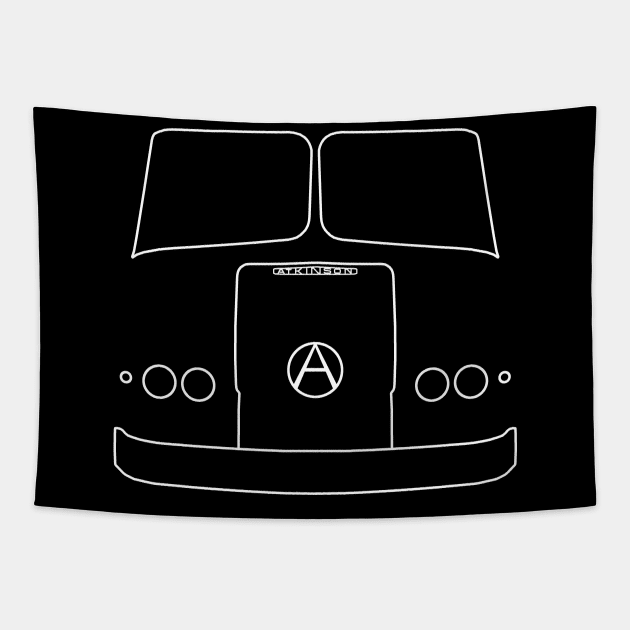 Atkinson Borderer truck outline graphic (white) Tapestry by soitwouldseem