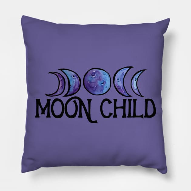 Moon Child Pillow by bubbsnugg