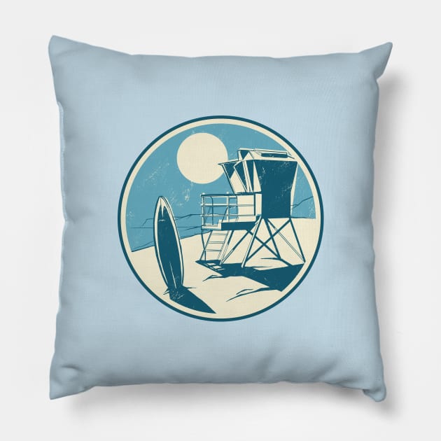 California Beach Pillow by LR_Collections