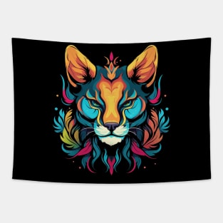 Caracal Smiling Tapestry