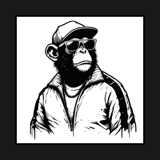 King of the Jungle - streetwear Monkey with a chain T-Shirt