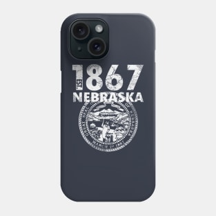 Nebraska State Flag Est 1867 Vintage Distressed Phone Case