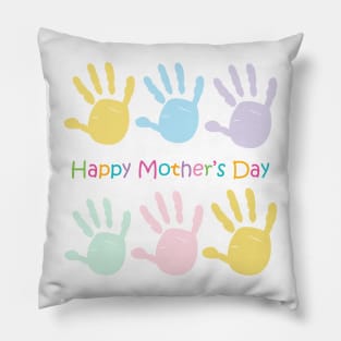 Mother's day kids handprint Pillow