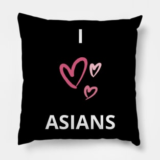 I heart asians - i love asians design Pillow