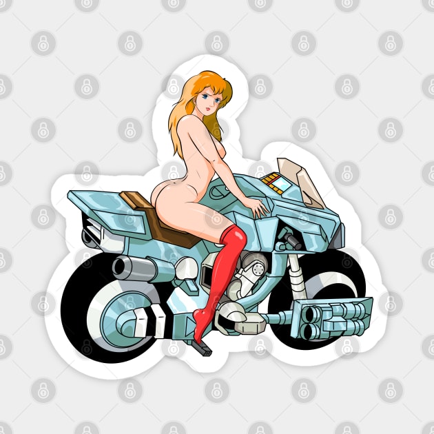 Girl bike Magnet by Robotech/Macross and Anime design's