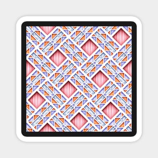 3d Geometric Pattern, Rhombic  Motif Magnet