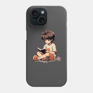 Boy Reading T-Shirt Phone Case