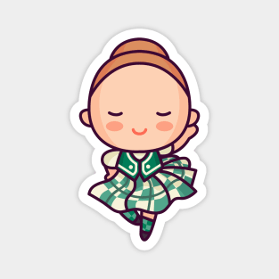 Cute Scottish Folk Dancer Girl Magnet