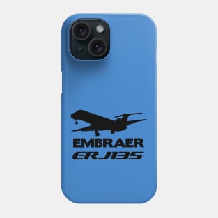 Embraer ERJ135 Silhouette Print (Black) Phone Case