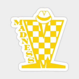 Madness Checkerboard HD - Yellow Gold Magnet