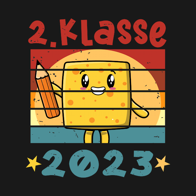 2. Klasse 2023 Kawaii Anime Schulbeginn T shirt by chilla09