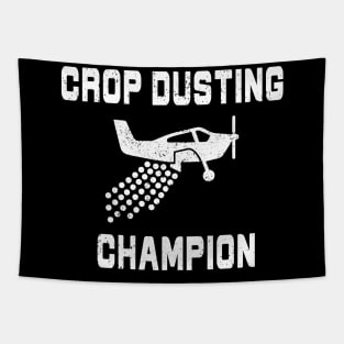 Crop Dusting Champion Pilot Plane Distressed Tapestry