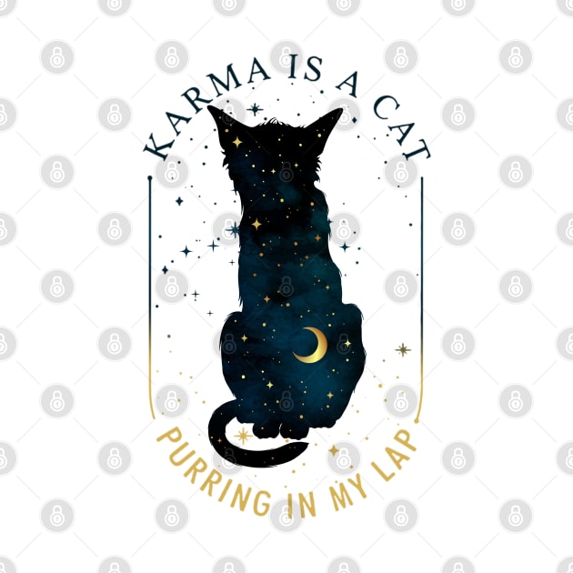 Karma Is A Cat Purring In My Lap Cat Lovers Moon Crescent by carlasm.Photographer