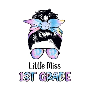 Little Miss First Grade Girls Back To School Shirt 1st Grade T-Shirt