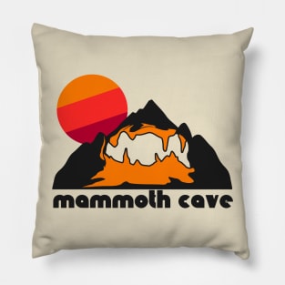 Retro Mammoth Cave ))(( Tourist Souvenir National Park Design Pillow