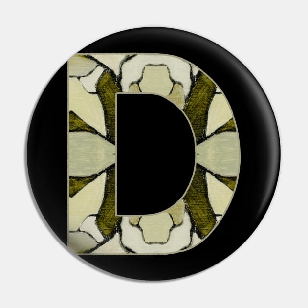 Letter D Monogram Initial Olive Green Pearl White Aesthetic Abstract Pattern Painting On Canvas Pin by Go Abstract Art