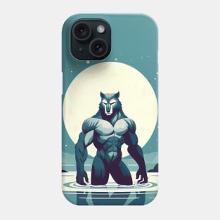 Bathing Werewolf Muscular Bara Art Phone Case