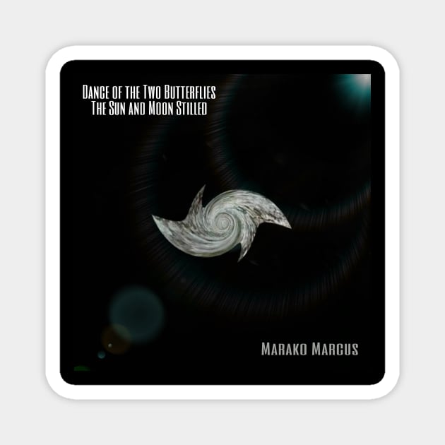 Dance of the Two Butterflies, The Sun and Moon Stilled. Album Cover Art Minimalist Square Designs Marako + Marcus The Anjo Project Band Magnet by Anjo