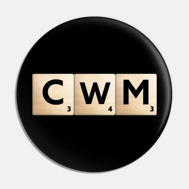 CWM Scrabble Pin by Scrabble Shirt Bizarre