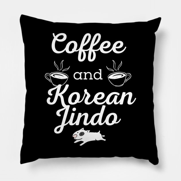 Coffee and Korean Jindo Pillow by Josué Leal