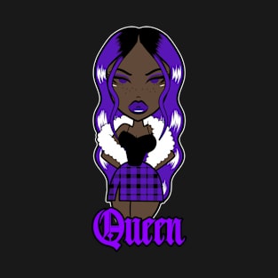 Queen Doll girl Purple-Out heart v3.6 T-Shirt