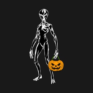 Cool Alien Halloween Trick or Treat Merch T-Shirt