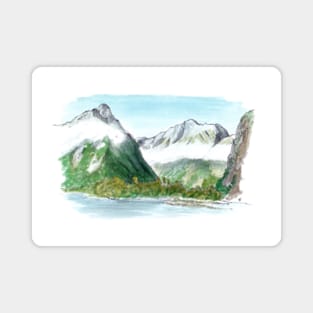 Milford Track - Milford Sound from Sandfly Point Magnet