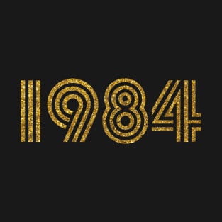 1984 Birth Year Glitter Effect T-Shirt