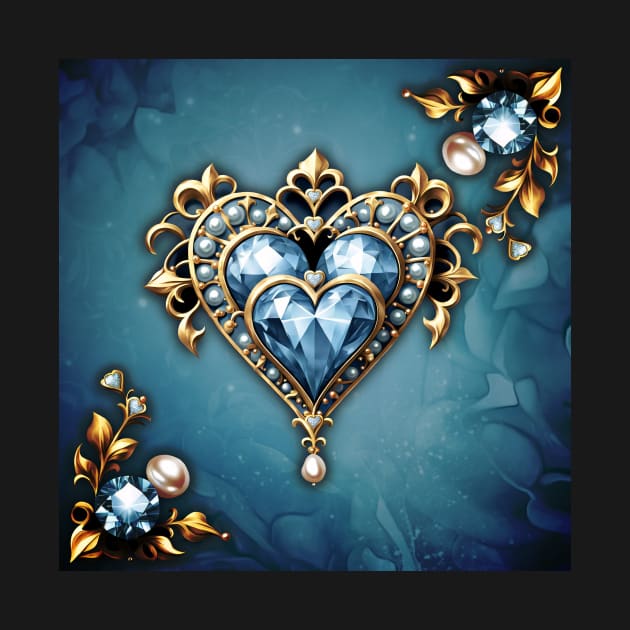 Beautiful noble blue heart by Nicky2342