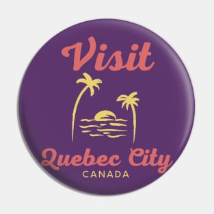 Quebec Canada - Funny Canadian Beach Art Pin