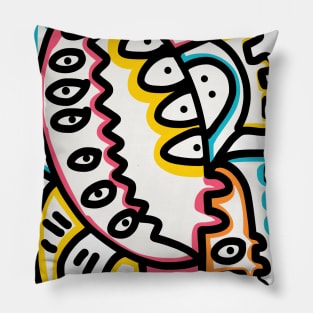 Japanese Creature Street Art Graffiti Pillow