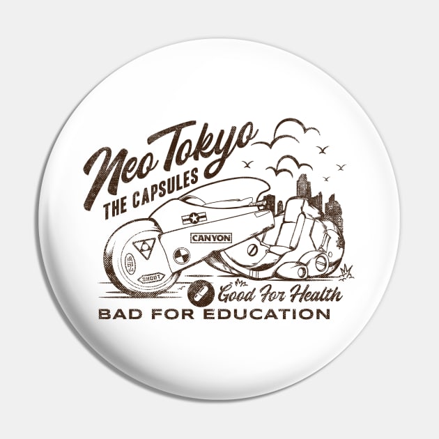 Neo Tokyo Kaneda Bike The Capsules Biker Gang Pin by VerydudeShirt