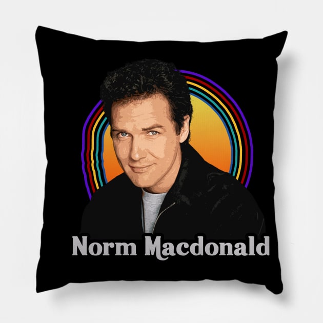 Norm Macdonald Pillow by Junnas Tampolly
